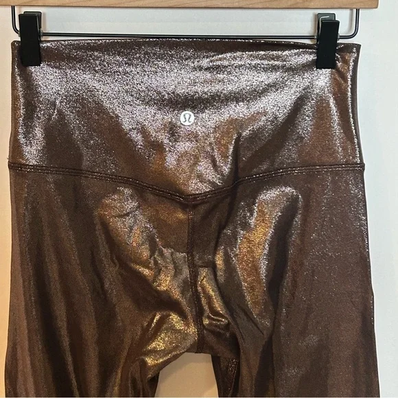 Lululemon Align High-Rise Pant 25" *Shine Radiate Foil Print French Press Size 8 - Picture 9 of 12